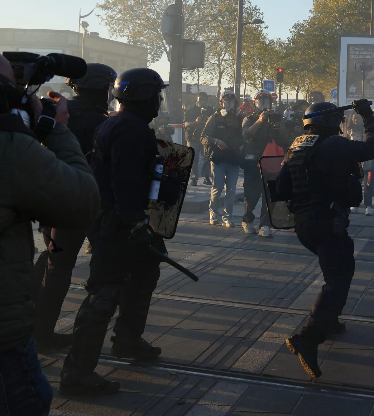 Tear gas used as protests over cost of living spread across France